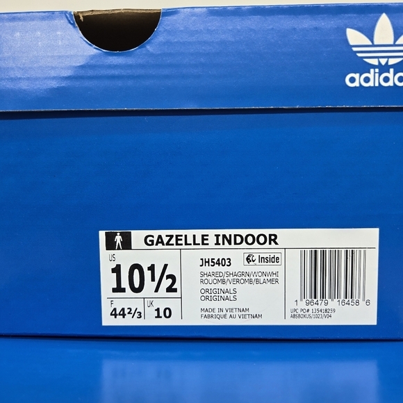 New Adidas Gazelle Indoor \'Shadow Red Green\' JH5403 Men\'s Shoes Size 10.5